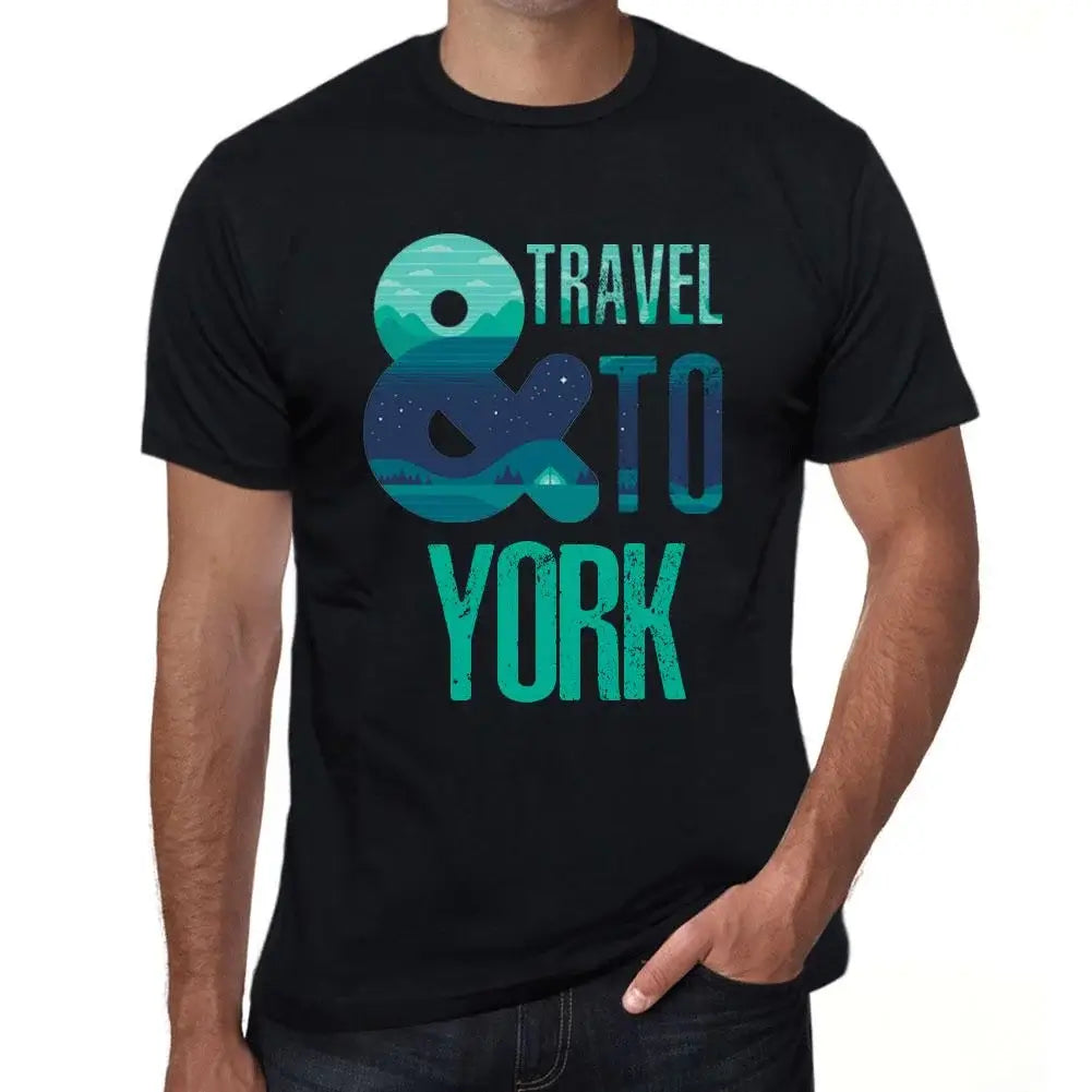 Men's Graphic T-Shirt And Travel To York Eco-Friendly Limited Edition Short Sleeve Tee-Shirt Vintage Birthday Gift Novelty
