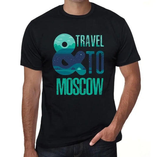 Men's Graphic T-Shirt And Travel To Moscow Eco-Friendly Limited Edition Short Sleeve Tee-Shirt Vintage Birthday Gift Novelty
