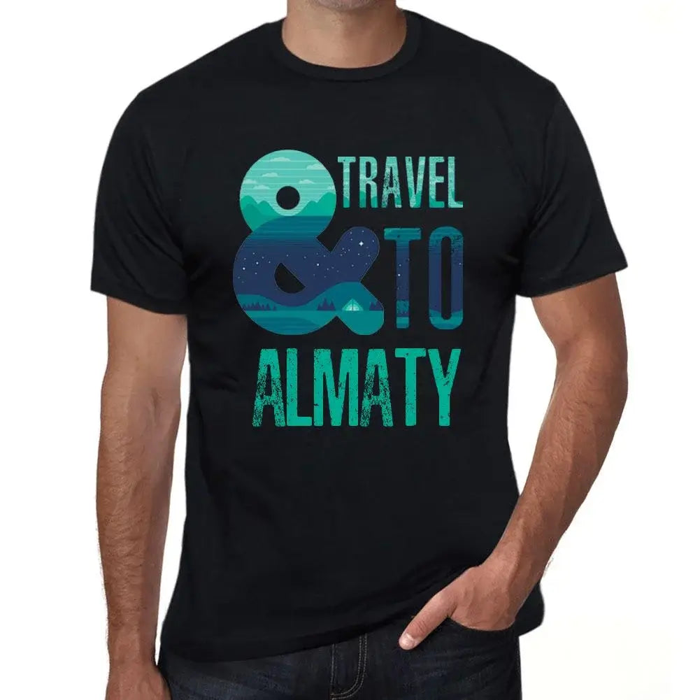 Men's Graphic T-Shirt And Travel To Almaty Eco-Friendly Limited Edition Short Sleeve Tee-Shirt Vintage Birthday Gift Novelty