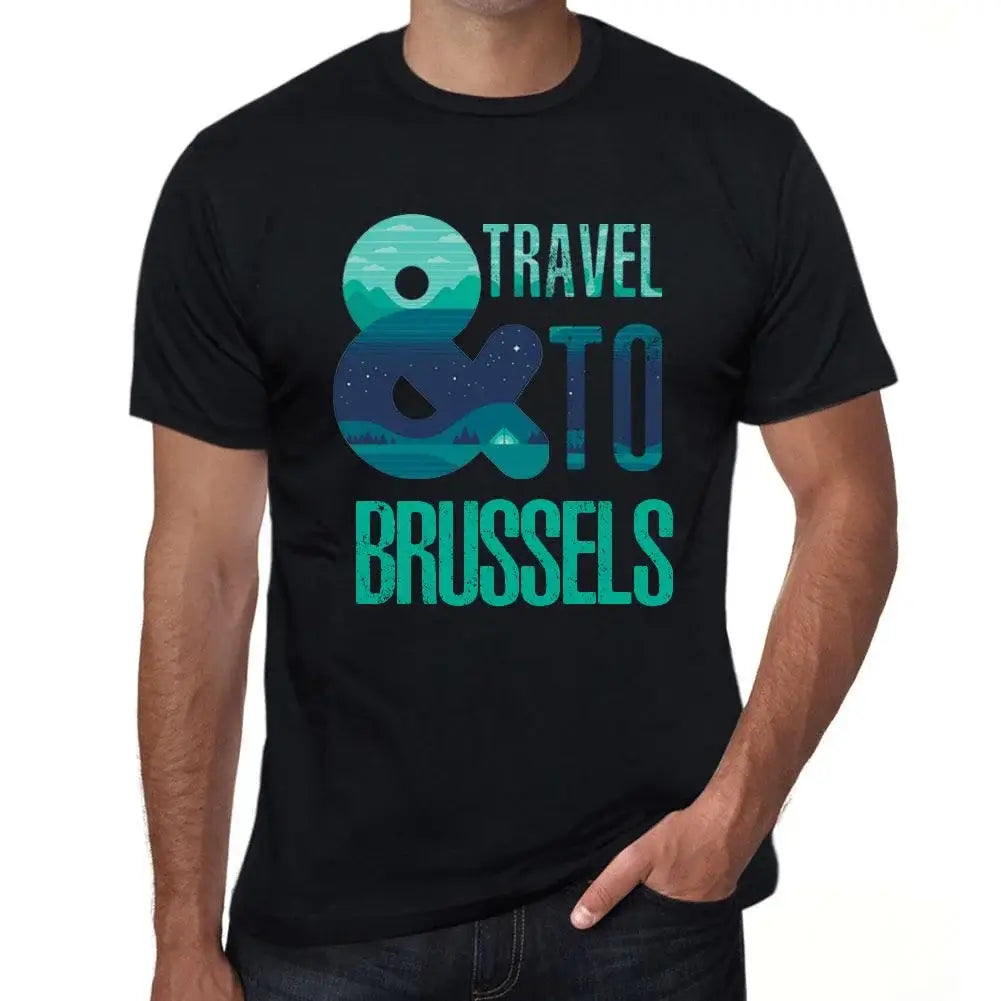 Men's Graphic T-Shirt And Travel To Brussels Eco-Friendly Limited Edition Short Sleeve Tee-Shirt Vintage Birthday Gift Novelty