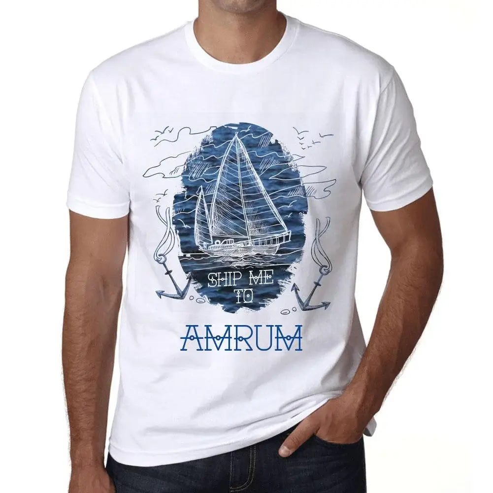 Men's Graphic T-Shirt Ship Me To Amrum Eco-Friendly Limited Edition Short Sleeve Tee-Shirt Vintage Birthday Gift Novelty