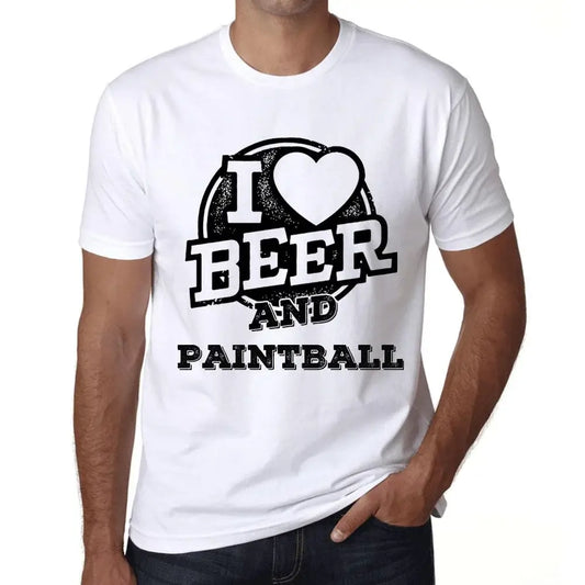 Men's Graphic T-Shirt I Love Beer And Paintball Eco-Friendly Limited Edition Short Sleeve Tee-Shirt Vintage Birthday Gift Novelty