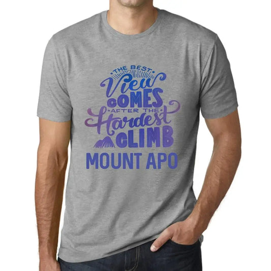 Men's Graphic T-Shirt The Best View Comes After Hardest Mountain Climb Mount Apo Eco-Friendly Limited Edition Short Sleeve Tee-Shirt Vintage Birthday Gift Novelty