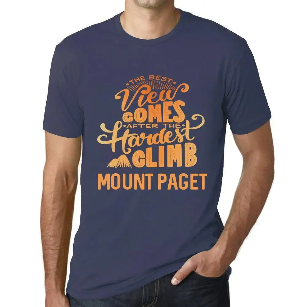 Men's Graphic T-Shirt The Best View Comes After Hardest Mountain Climb Mount Paget Eco-Friendly Limited Edition Short Sleeve Tee-Shirt Vintage Birthday Gift Novelty