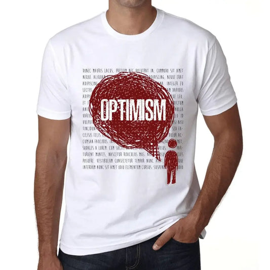 Men's Graphic T-Shirt Thoughts Optimism Eco-Friendly Limited Edition Short Sleeve Tee-Shirt Vintage Birthday Gift Novelty