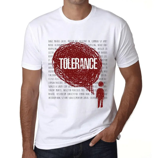 Men's Graphic T-Shirt Thoughts Tolerance Eco-Friendly Limited Edition Short Sleeve Tee-Shirt Vintage Birthday Gift Novelty
