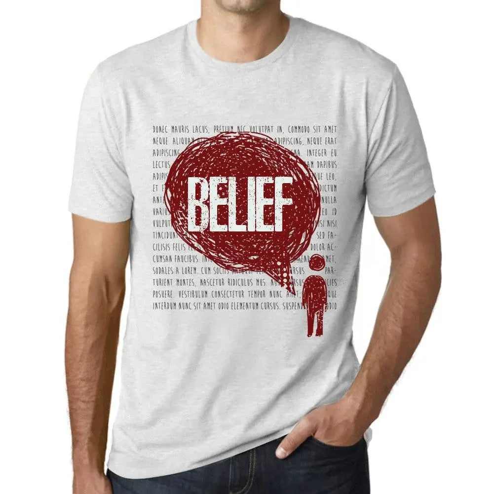 Men's Graphic T-Shirt Thoughts Belief Eco-Friendly Limited Edition Short Sleeve Tee-Shirt Vintage Birthday Gift Novelty