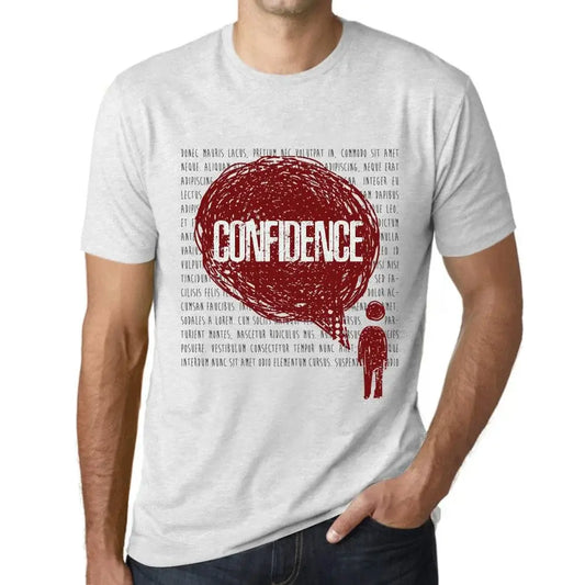 Men's Graphic T-Shirt Thoughts Confidence Eco-Friendly Limited Edition Short Sleeve Tee-Shirt Vintage Birthday Gift Novelty