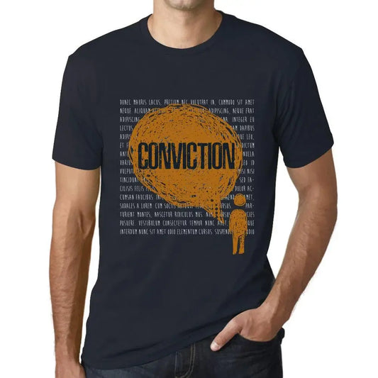 Men's Graphic T-Shirt Thoughts Conviction Eco-Friendly Limited Edition Short Sleeve Tee-Shirt Vintage Birthday Gift Novelty
