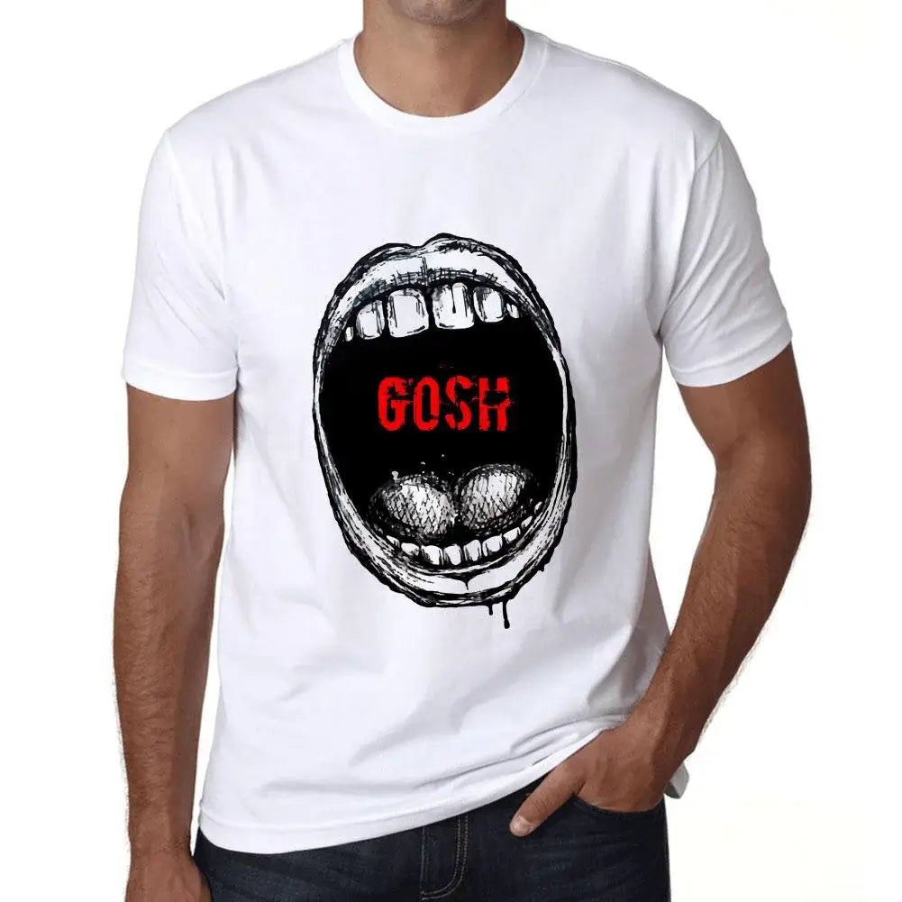 Men's Graphic T-Shirt Mouth Expressions Gosh Eco-Friendly Limited Edition Short Sleeve Tee-Shirt Vintage Birthday Gift Novelty