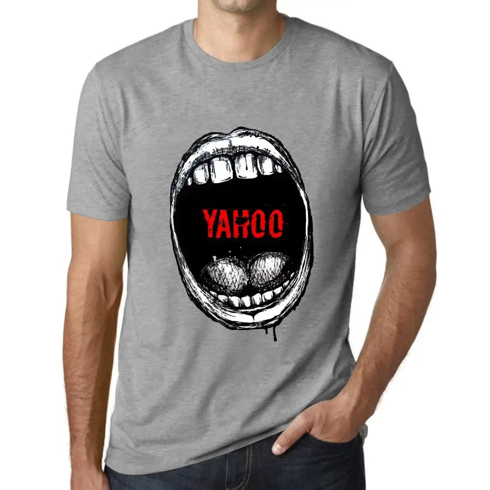 Men's Graphic T-Shirt Mouth Expressions Yahoo Eco-Friendly Limited Edition Short Sleeve Tee-Shirt Vintage Birthday Gift Novelty