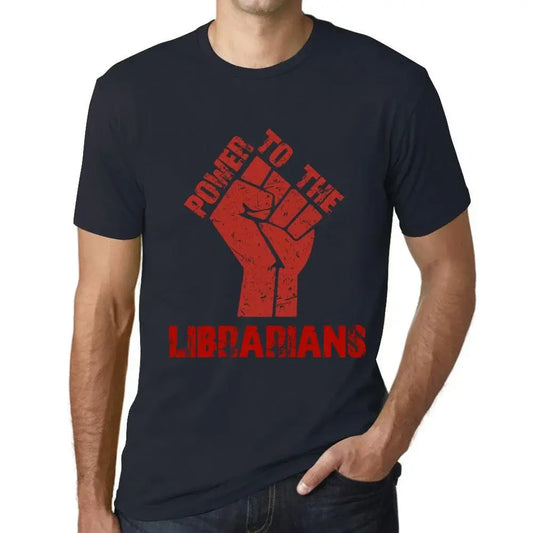 Men's Graphic T-Shirt Power To The Librarians Eco-Friendly Limited Edition Short Sleeve Tee-Shirt Vintage Birthday Gift Novelty