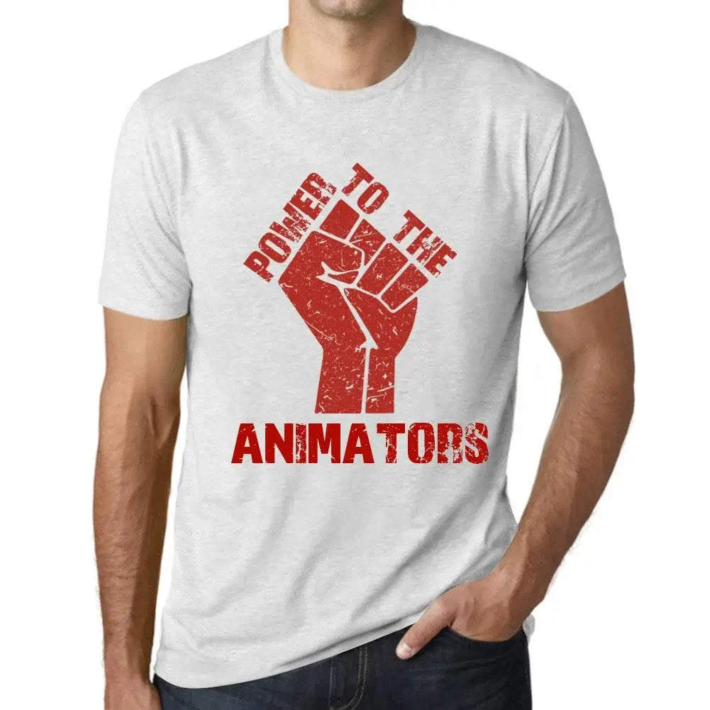 Men's Graphic T-Shirt Power To The Animators Eco-Friendly Limited Edition Short Sleeve Tee-Shirt Vintage Birthday Gift Novelty