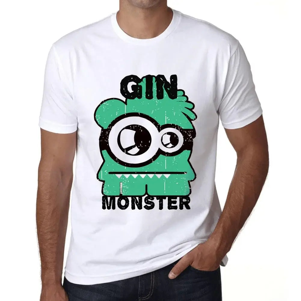 Men's Graphic T-Shirt Gin Monster Eco-Friendly Limited Edition Short Sleeve Tee-Shirt Vintage Birthday Gift Novelty