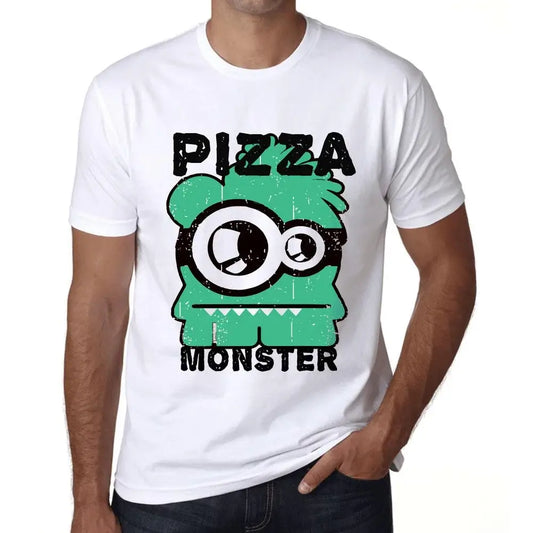 Men's Graphic T-Shirt Pizza Monster Eco-Friendly Limited Edition Short Sleeve Tee-Shirt Vintage Birthday Gift Novelty
