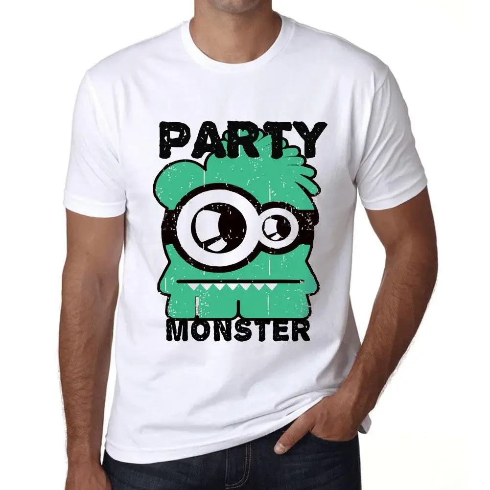 Men's Graphic T-Shirt Party Monster Eco-Friendly Limited Edition Short Sleeve Tee-Shirt Vintage Birthday Gift Novelty