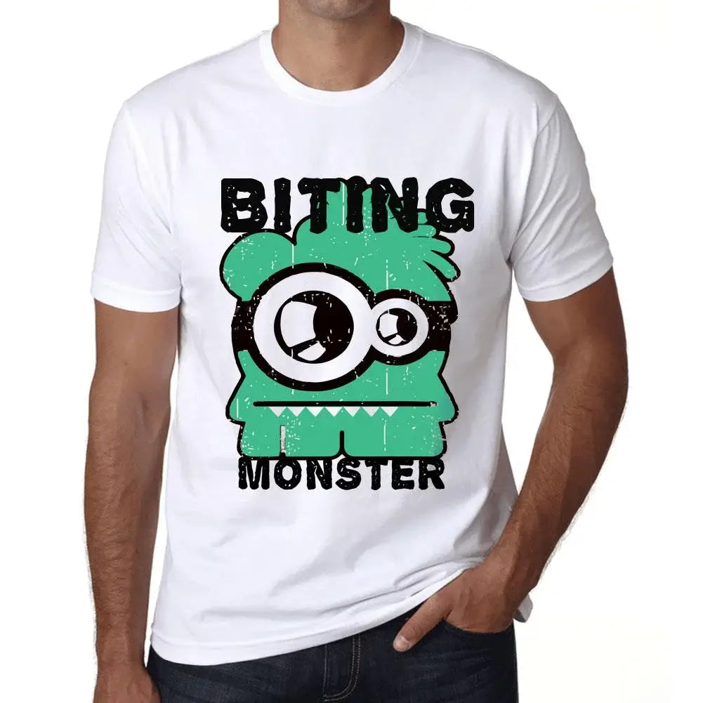 Men's Graphic T-Shirt Biting Monster Eco-Friendly Limited Edition Short Sleeve Tee-Shirt Vintage Birthday Gift Novelty