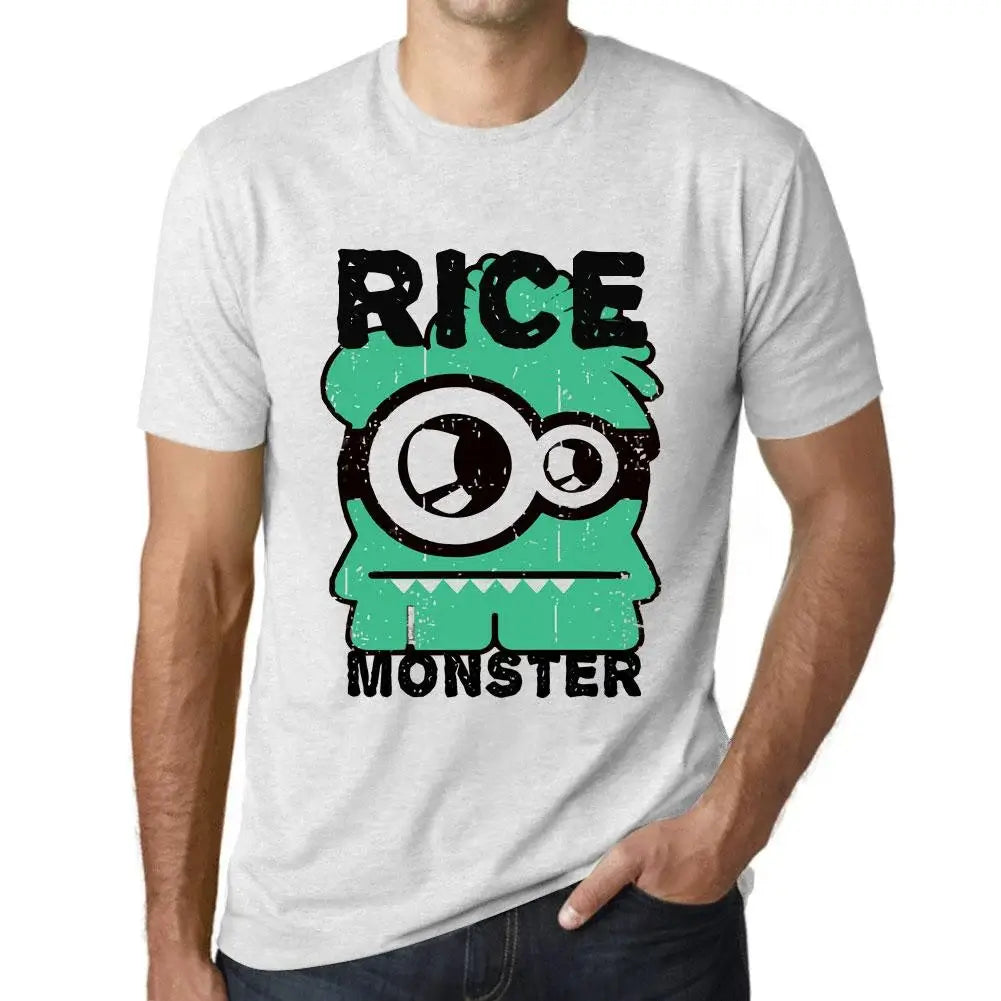 Men's Graphic T-Shirt Rice Monster Eco-Friendly Limited Edition Short Sleeve Tee-Shirt Vintage Birthday Gift Novelty