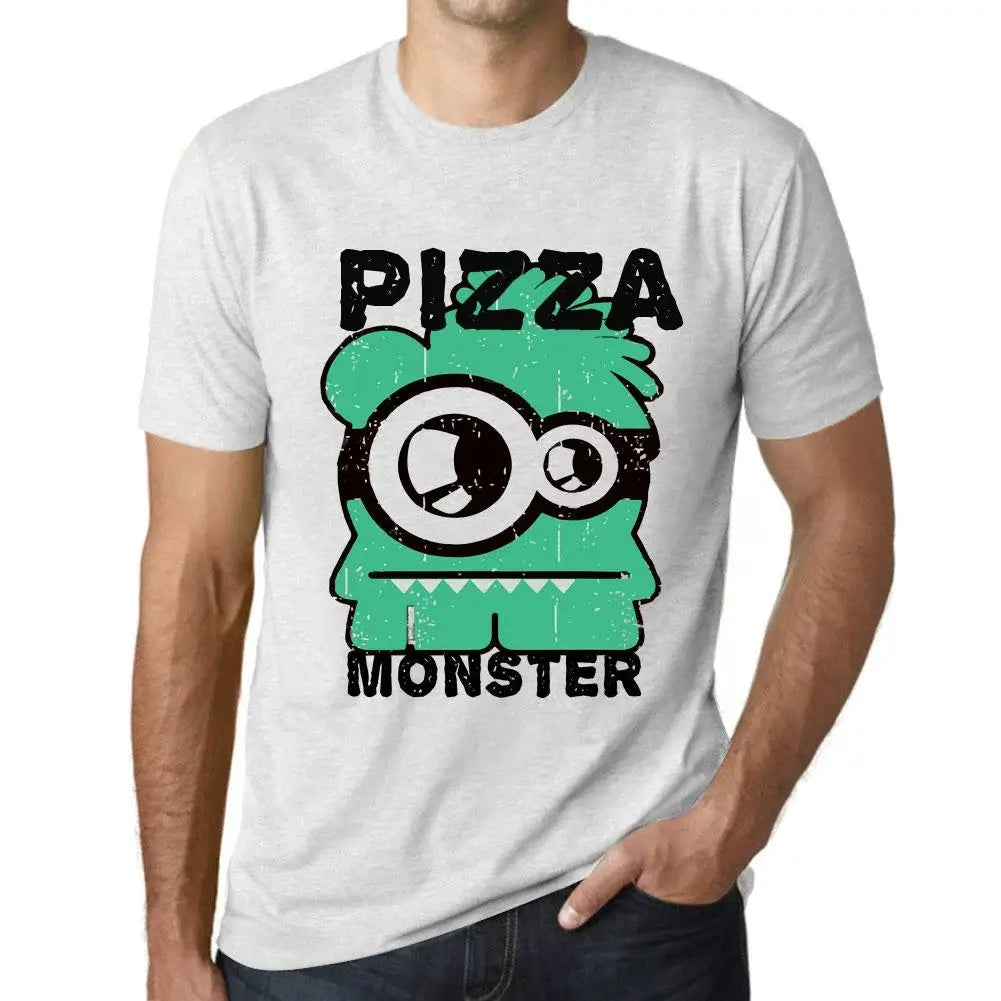 Men's Graphic T-Shirt Pizza Monster Eco-Friendly Limited Edition Short Sleeve Tee-Shirt Vintage Birthday Gift Novelty