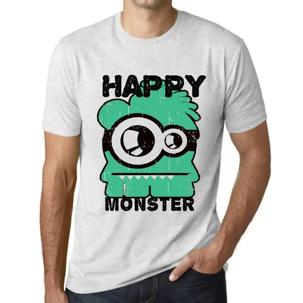 Men's Graphic T-Shirt Happy Monster Eco-Friendly Limited Edition Short Sleeve Tee-Shirt Vintage Birthday Gift Novelty