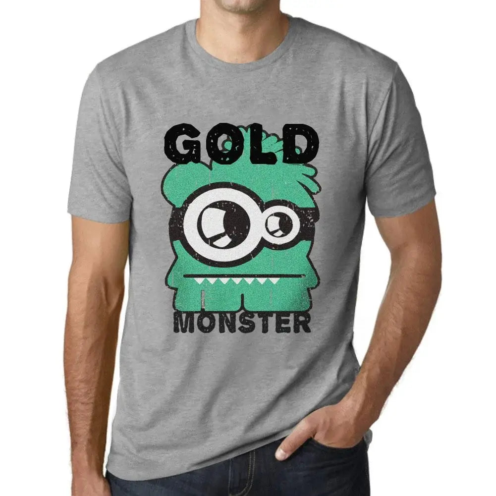 Men's Graphic T-Shirt Gold Monster Eco-Friendly Limited Edition Short Sleeve Tee-Shirt Vintage Birthday Gift Novelty