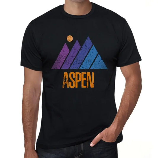 Men's Graphic T-Shirt Mountain Aspen Eco-Friendly Limited Edition Short Sleeve Tee-Shirt Vintage Birthday Gift Novelty
