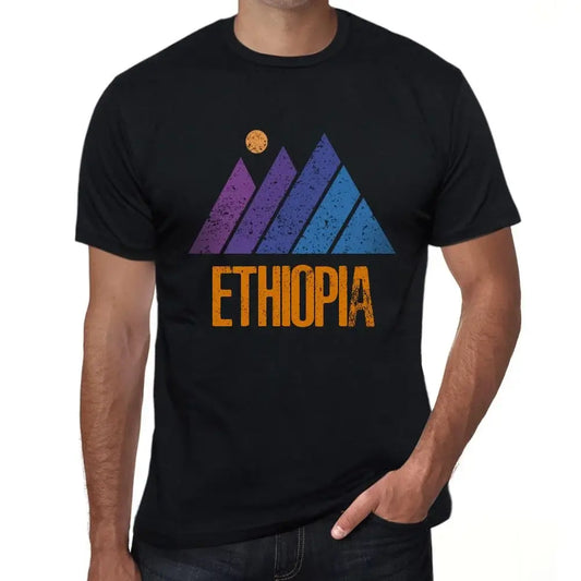 Men's Graphic T-Shirt Mountain Ethiopia Eco-Friendly Limited Edition Short Sleeve Tee-Shirt Vintage Birthday Gift Novelty