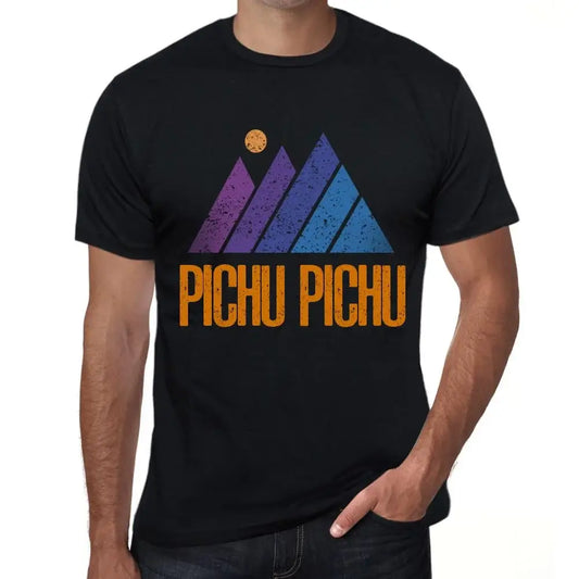 Men's Graphic T-Shirt Mountain Pichu Pichu Eco-Friendly Limited Edition Short Sleeve Tee-Shirt Vintage Birthday Gift Novelty