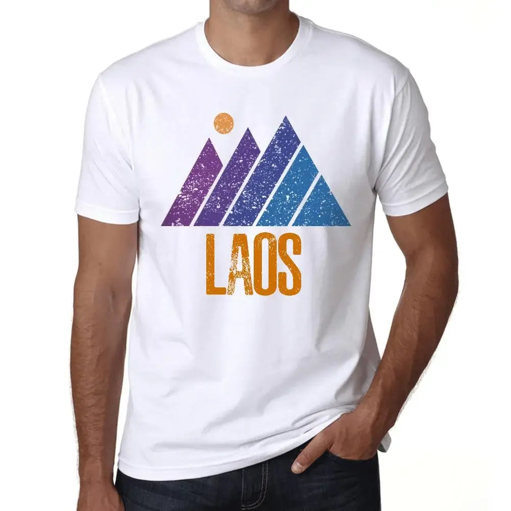 Men's Graphic T-Shirt Mountain Laos Eco-Friendly Limited Edition Short Sleeve Tee-Shirt Vintage Birthday Gift Novelty