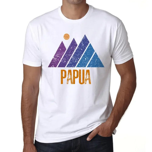 Men's Graphic T-Shirt Mountain Papua Eco-Friendly Limited Edition Short Sleeve Tee-Shirt Vintage Birthday Gift Novelty