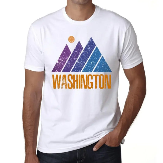 Men's Graphic T-Shirt Mountain Washington Eco-Friendly Limited Edition Short Sleeve Tee-Shirt Vintage Birthday Gift Novelty