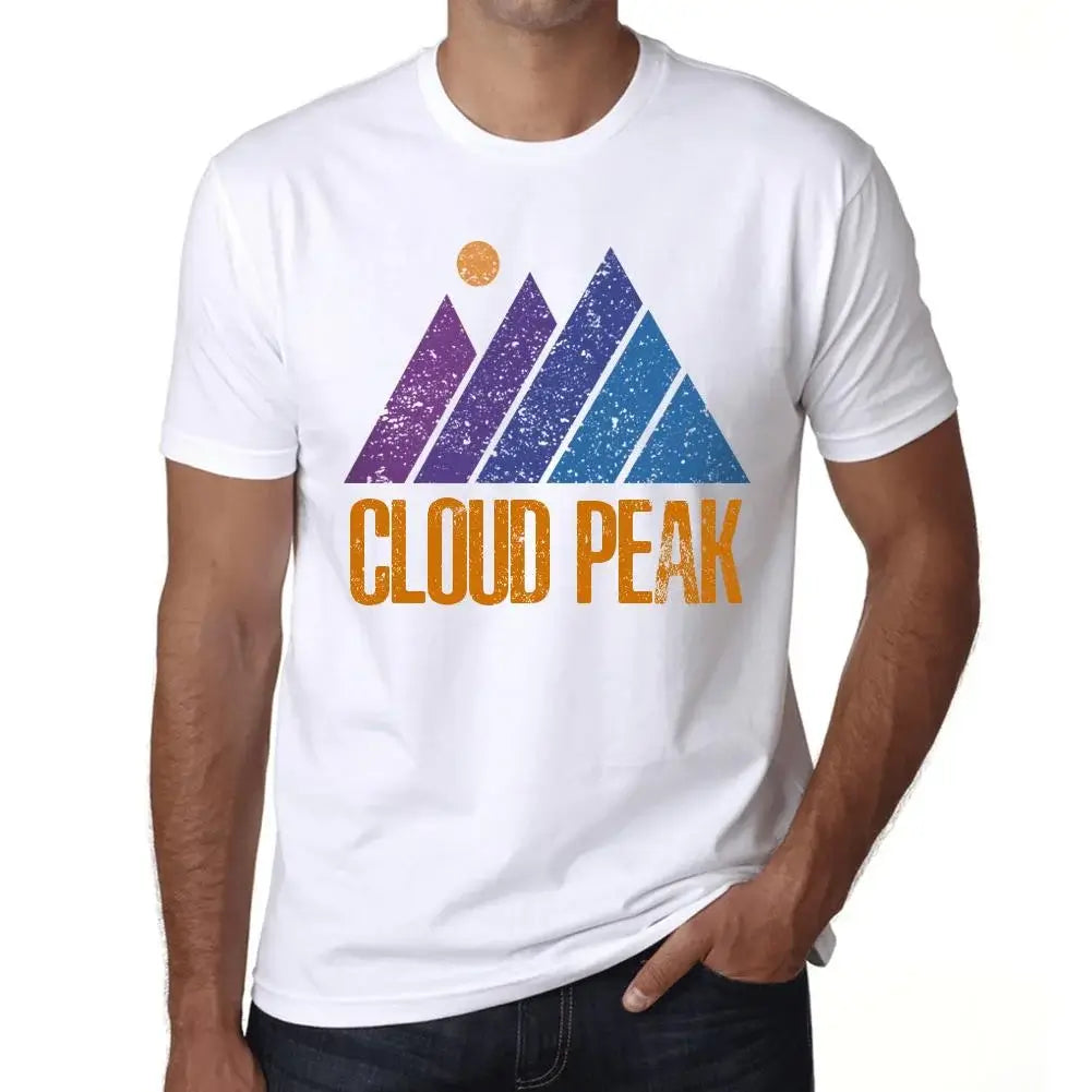 Men's Graphic T-Shirt Mountain Cloud Peak Eco-Friendly Limited Edition Short Sleeve Tee-Shirt Vintage Birthday Gift Novelty