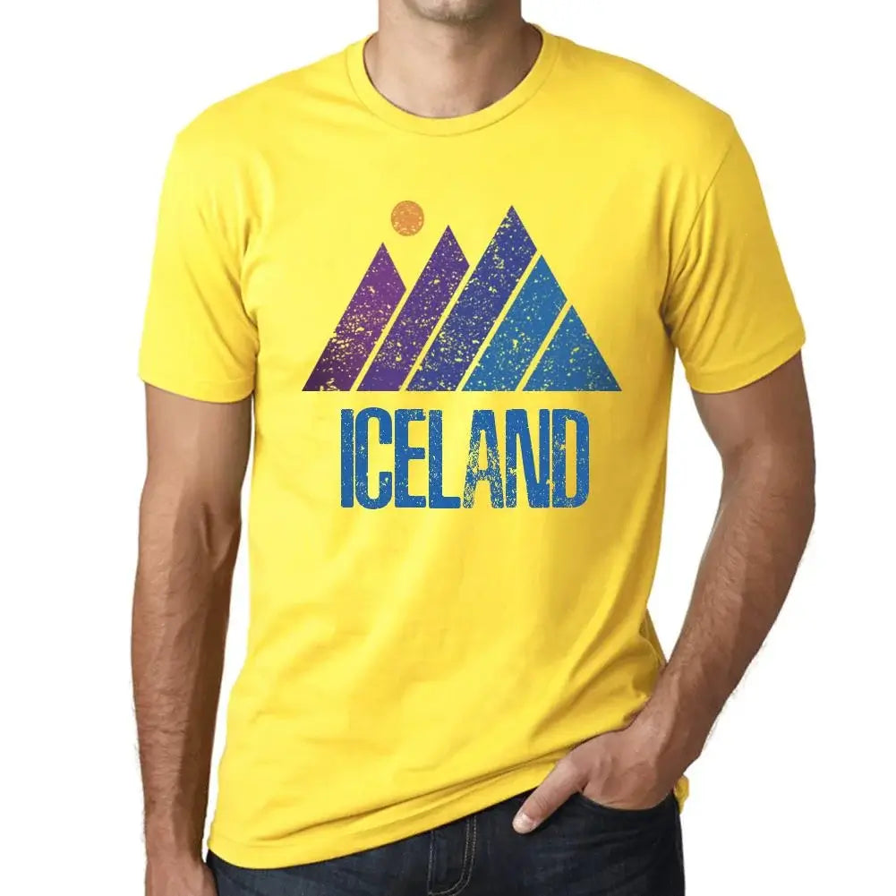 Men's Graphic T-Shirt Mountain Iceland Eco-Friendly Limited Edition Short Sleeve Tee-Shirt Vintage Birthday Gift Novelty