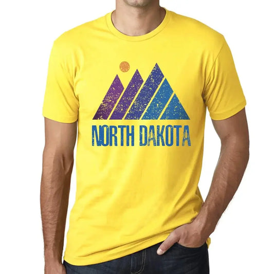 Men's Graphic T-Shirt Mountain North Dakota Eco-Friendly Limited Edition Short Sleeve Tee-Shirt Vintage Birthday Gift Novelty