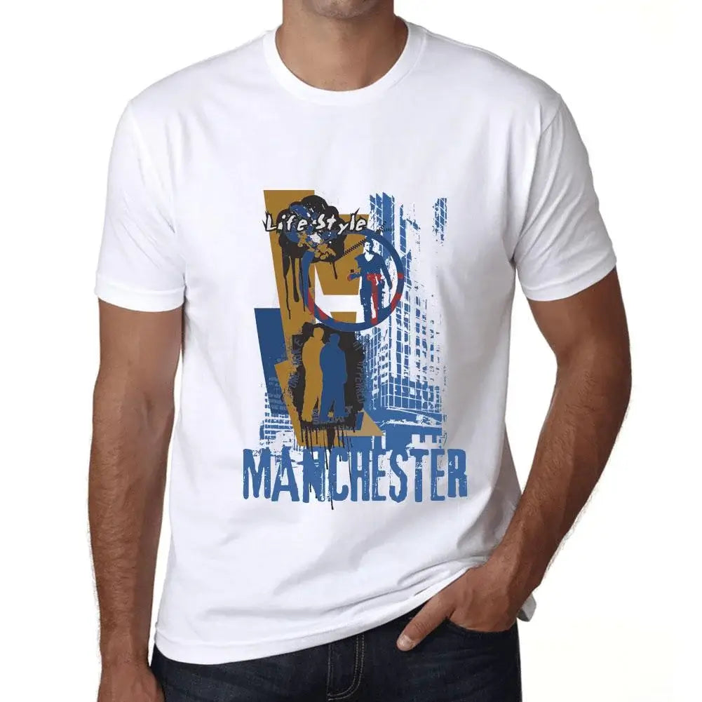 Men's Graphic T-Shirt Manchester Lifestyle Eco-Friendly Limited Edition Short Sleeve Tee-Shirt Vintage Birthday Gift Novelty