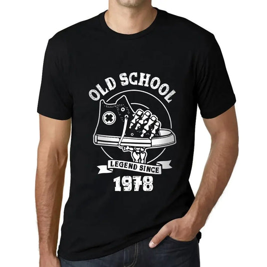 Men's Graphic T-Shirt Old School Legend Since 1978 46th Birthday Anniversary 46 Year Old Gift 1978 Vintage Eco-Friendly Short Sleeve Novelty Tee