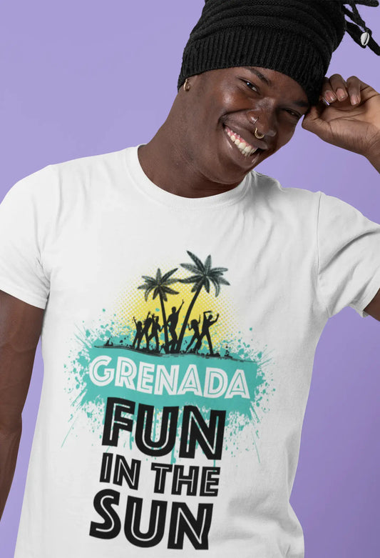 Men's Vintage Tee Shirt Graphic T shirt Summer Dance GRENADA White