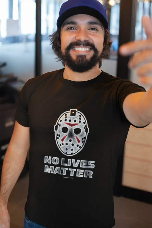 Men's Graphic T-Shirt No Lives Matter Ski Mask T-Shirt Deep Black