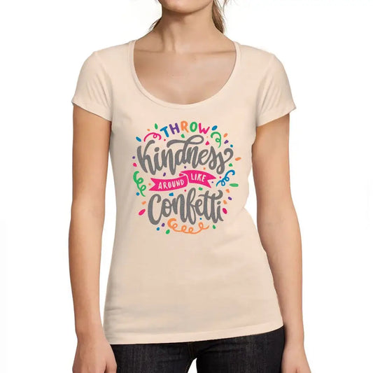 Women's Graphic T-Shirt Throw Kindness Around Like Confetti Eco-Friendly Limited Edition Short Sleeve Tee-Shirt Vintage Birthday Gift Ladies Novelty