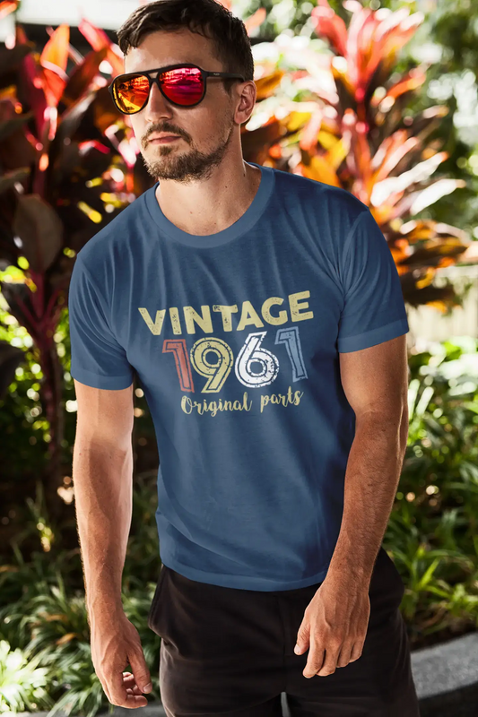 ULTRABASIC - Graphic Printed Men's Vintage 1961 T-Shirt Denim