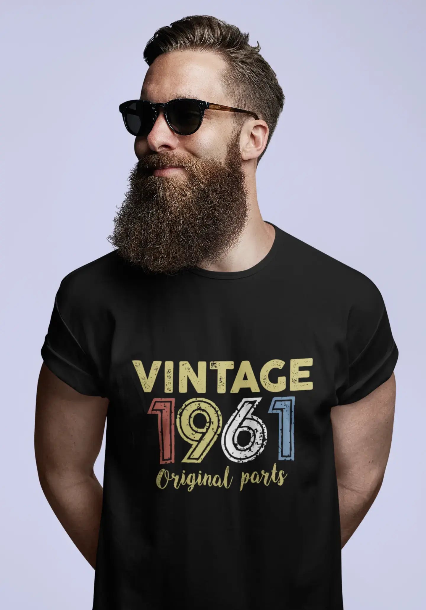 ULTRABASIC - Graphic Printed Men's Vintage 1961 T-Shirt Navy