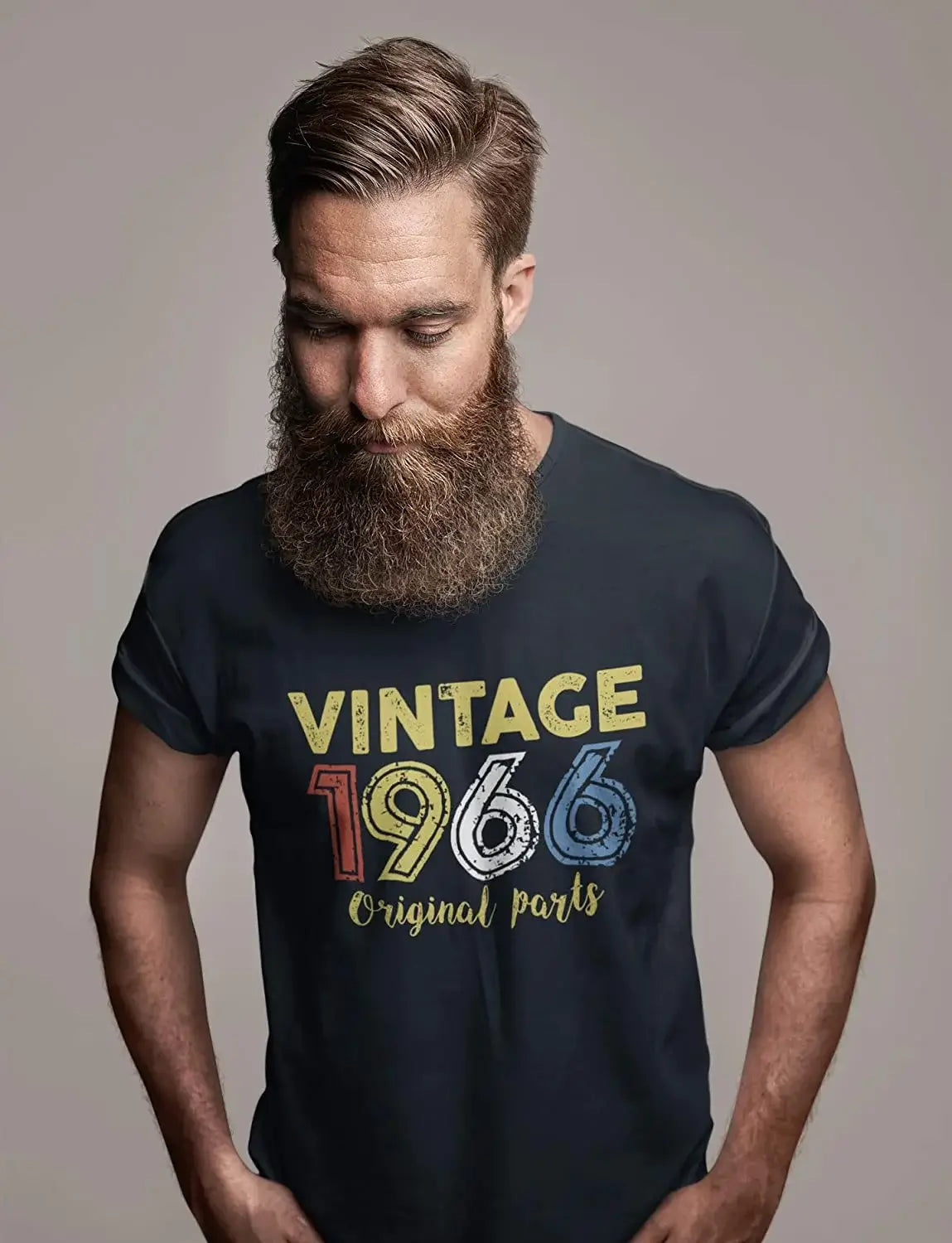 ULTRABASIC - Graphic Printed Men's Vintage 1966 T-Shirt Deep Black