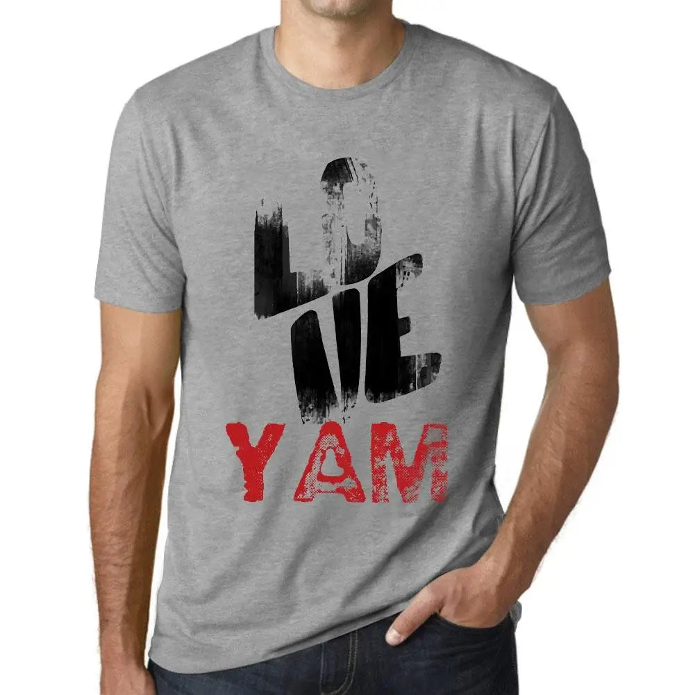 Men's Graphic T-Shirt Love Yam Eco-Friendly Limited Edition Short Sleeve Tee-Shirt Vintage Birthday Gift Novelty