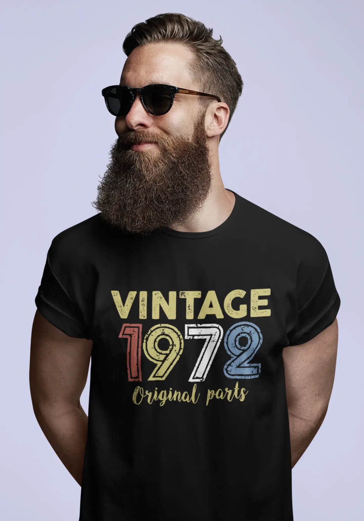 ULTRABASIC - Graphic Printed Men's Vintage 1972 T-Shirt Navy