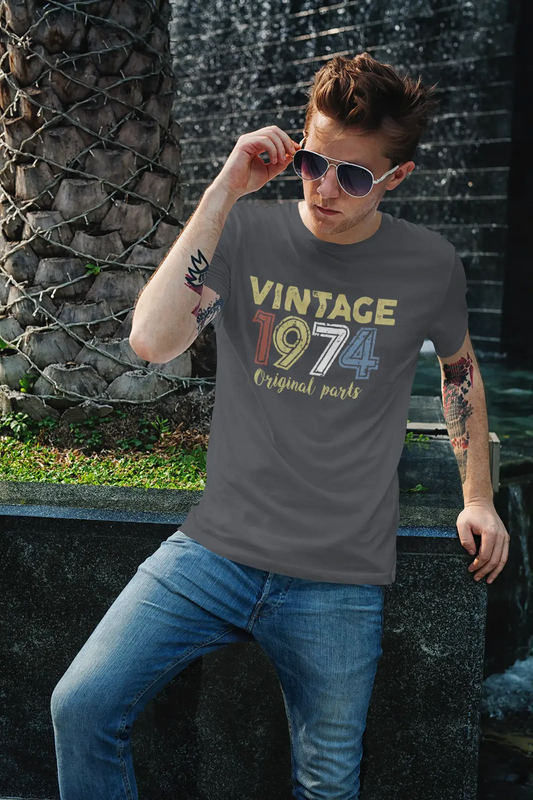 ULTRABASIC - Graphic Printed Men's Vintage 1974 T-Shirt Denim