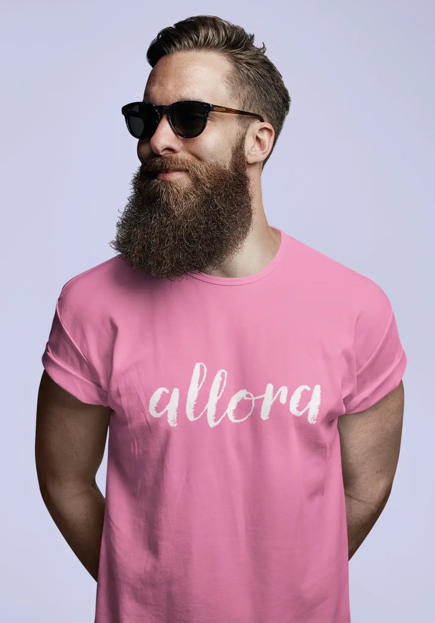 ULTRABASIC - Graphic Printed Men's Allora T-Shirt Mouse Grey
