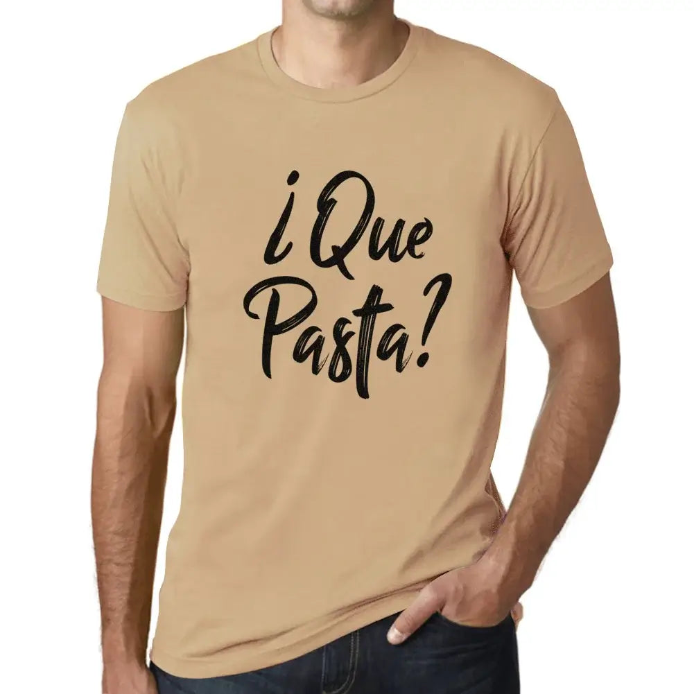 Men's Graphic T-Shirt Que Pasta Eco-Friendly Limited Edition Short Sleeve Tee-Shirt Vintage Birthday Gift Novelty