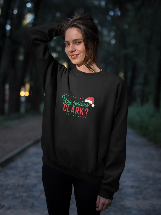 ULTRABASIC - Graphic Women's Serious Clark Christmas Sweatshirt Xmas Gift Ideas Burgundy