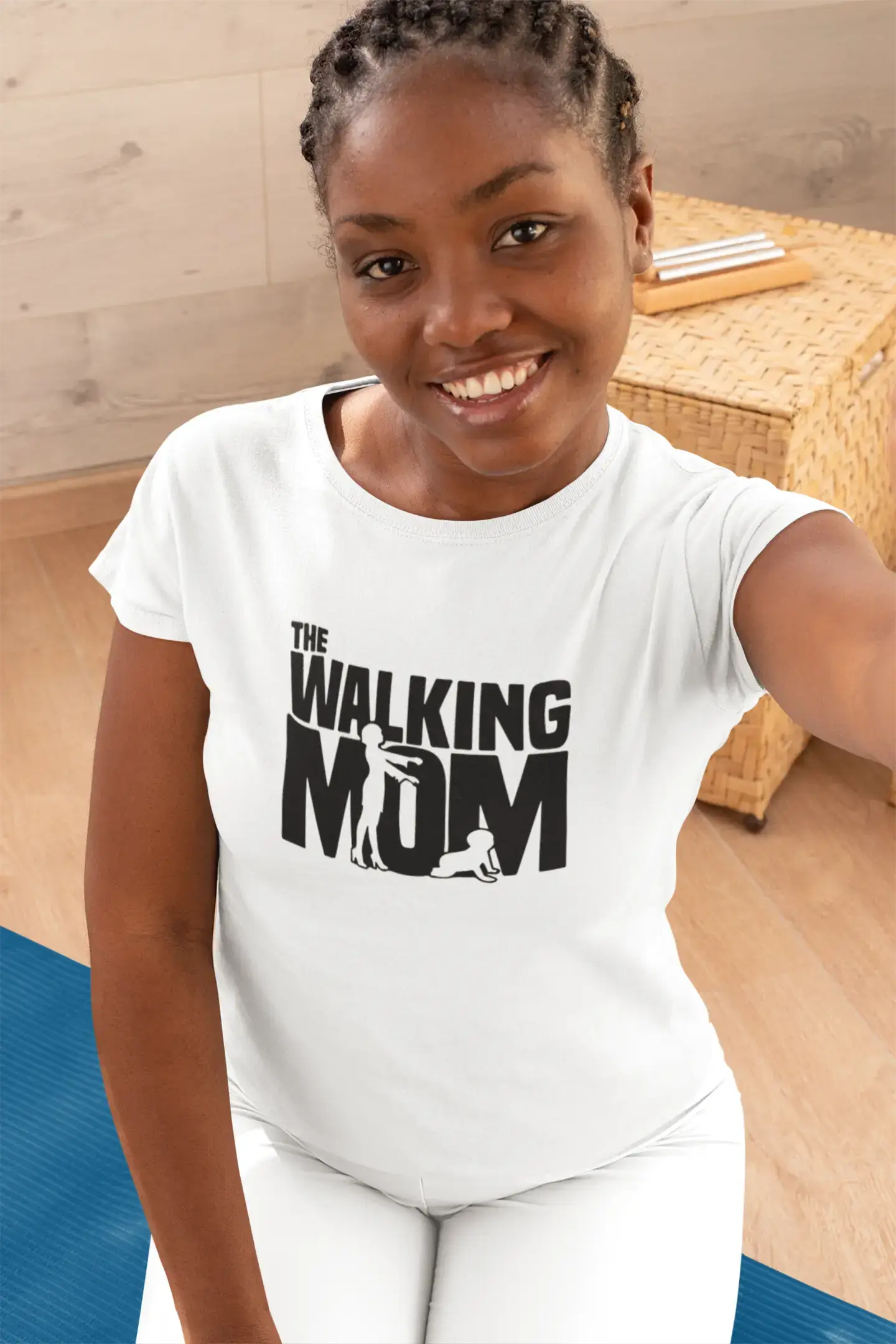 Ultrabasic - Femme Graphique Walking Mom T-Shirt Action de Grâces Xmas Cadeau Idées Tee