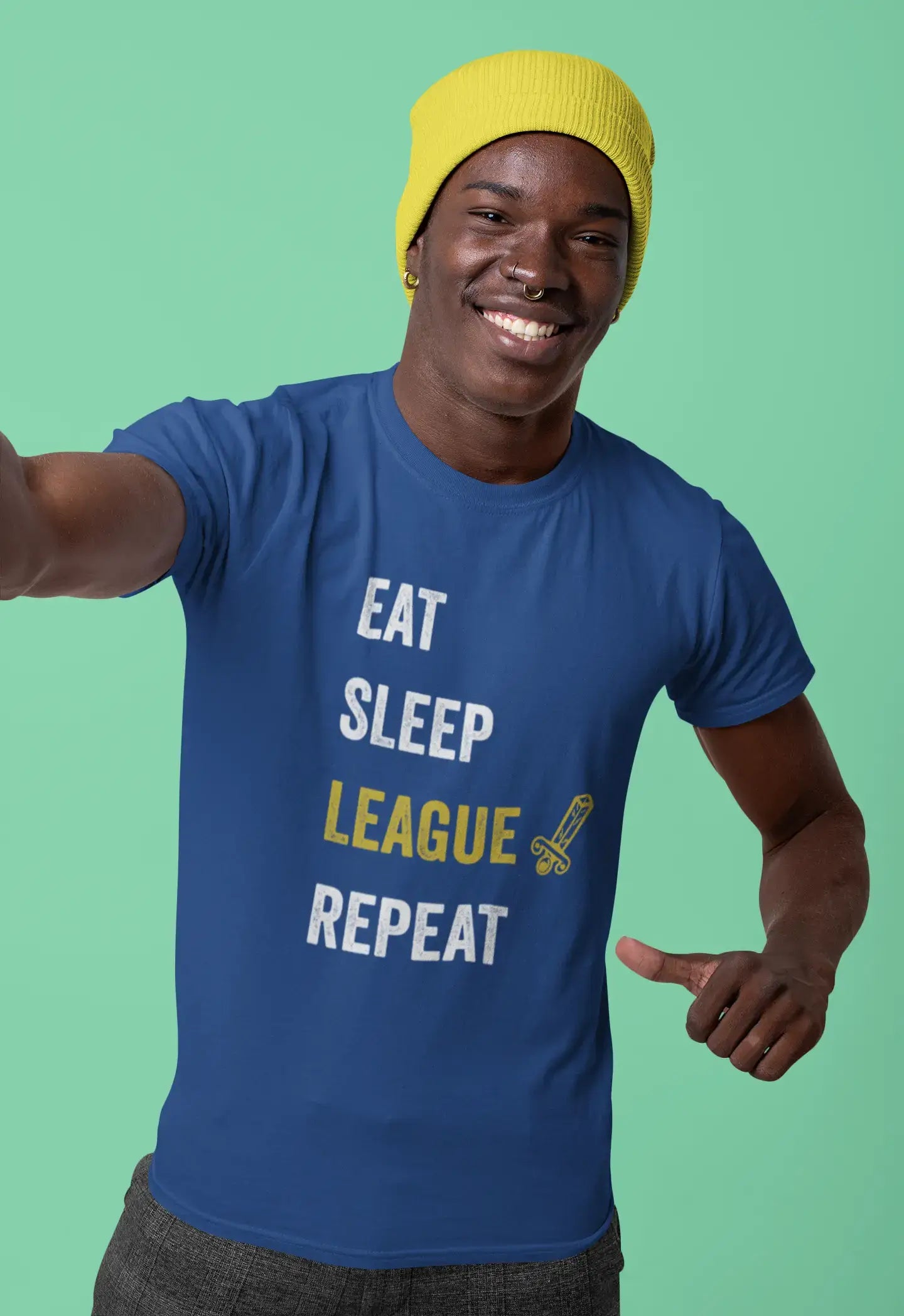 Ultrabasic® Homme T-Shirt Graphique Eat Sleep League Joueur Gaming Tee Marrant Esports Cadeau Idée